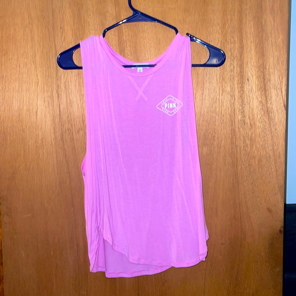 Pink sleeveless shirt